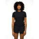 prAna Foundation Rib Tee - Womens, Black Heather, S, 1970821-001-S