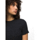 prAna Foundation Rib Tee - Womens, Black Heather, S, 1970821-001-S