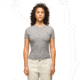 prAna Foundation Rib Tee - Womens, Heather Grey, Extra Small, 1970821-020-XS
