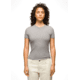 prAna Foundation Rib Tee - Womens, Heather Grey, Extra Small, 1970821-020-XS