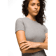 prAna Foundation Rib Tee - Womens, Heather Grey, Extra Small, 1970821-020-XS