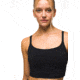 prAna Luxara Bralette - Womens, Charcoal Linea, L, 2045491-020-L