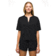 prAna Sol Searcher S/S Henley - Womens, Black, L, 2064501-001-L