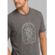 prAna Yates Short Sleeve T-Shirt, Charcoal Heather, XLarge, M11191518 -011-XL