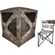 Primos Hunting Double Bull Blind Com Stool, Camo, 65167BF