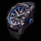 ProTek Carbon Dive Watch, Carbon Case/Black&amp;Blue Dial/Black Strap, One Size, PT1003