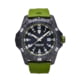 ProTek Carbon Dive Watch, Carbon Case/Black&amp;Green Dial/Green Strap, One Size, PT1005G