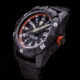 ProTek Carbon Dive Watch, Carbon Case/Black&amp;Orange Dial/Black Strap, One Size, PT1004