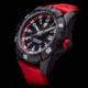 ProTek Carbon Dive Watch, Carbon Case/Black&amp;Red Dial/Red Strap, One Size, PT1002R