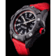 ProTek Carbon USMC Dive Watch, Carbon Case/Black&amp;Red Dial/Red Strap, One Size, PT1012R