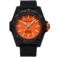 ProTek Aggressor Carbon Composite Dive Watch, 45mm Case Diameter, Charcoal Rubber Strap, Orange, One Size, 4004