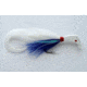 Pucci Bucktail Flash Striper Jig 1-1/2oz Blu Wht, PFJ112-W/BLU/W