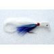 Pucci Bucktail Flash Striper Jig, 1 oz, White/Blue/White, PFJ-1-W/BLU/W