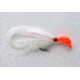 Pucci Bucktail Flash Striper Jig, 5/8 oz, Fluorescent Red Head/White/White, PFJ58-FL/WH
