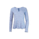 Purnell Purl Stitch Long Sleeve Tee - Womens, Ice Blue, Medium, 10203587-432-M