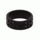QALO Womens Perforated Silicone Ring, Black