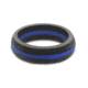 QALO Womens Silicone Ring, Blue/Thin Blue Line