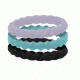 QALO Womens Stackable Collection Silicone Ring / Set A, Mixed Colors