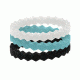 QALO Womens Stackable Collection Silicone Ring / Set B, Mixed Colors