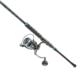 Quantum Benchmark Spinning Reel and Rod Combo, 8ft, 2-PC, Med-Heavy, Moderate-Fast Rod, Graphite Composite Blank, SZ 5000 Reel, 5+1 Bearings, 5.6-1 Ratio, Silver/Blue, BK5000802MH1225.P2