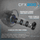 Quantum Benchmark Spinning Reel, SZ 2500 Reel, 5+1 Bearings, 6.2-1 Ratio, Aluminum Frame, SEALOQ 6 Protection, GEARTEQ Machined Gears, CFX200 Carbon Fiber Xtreme Drag, Silver/Blue, BK2500.B2