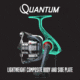 Quantum Optix Spinning Reel, 5.2-1, 3+1, Ambidextrous, Size 30, Silver, OP30D.BX3