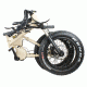 QuietKat 750W Electric Bike w/ Folding Frame, Tan, One Size Fits Most, 18QKF750-IBT