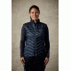 Rab Altus Vest - Womens, Ebony/Tasman, 12, QIO-09-EB-12