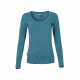 Rab Crimp Long Sleeve Tee - Womens, Blue Monday Marl, 8, QBU-62-BM-08