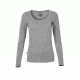 Rab Crimp Long Sleeve Tee - Womens, Grey Marl, 14, QBU-62-GM-14