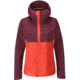 Rab Downpour Eco Jacket - Womens, Deep Heather/Red Grapefruit, 8, QWG-83-DER-08