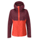 Rab Downpour Eco Jacket - Women's, Deep Heather/Red Grapefruit, Small, QWG-83-DER-10