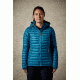 Rab Microlight Alpine Long Jacket - Women's, Blazon/ Seaglass, 16, QDA-79-BZ-16