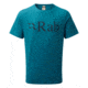 Rab Stance Logo Short Sleeve Tee - Men's, Azure, Medium, QCB-08-AZ-M
