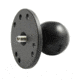 Ram Mounts 2.5in Round Base AMP Hole Pattern,1.5 in Ball,1/4-20 Thread Male Post, Black, RAM-202AU