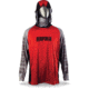 Rapala Performance Hood with Neck Gaiter, Red Grey Black, Large, RPHNG20L