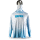 Rapala Performance Hood with Neck Gaiter, White Blue, Extra Large, RPHNG21XL