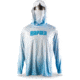 Rapala Performance Hood with Neck Gaiter, White Blue, Extra Large, RPHNG21XL