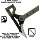 Reapr Battle Hammer, 15.75in Overall, 8in Black Oxide 420 Stainless Axe Head w/ 3.25in Cutting Edge, OD Green Nylon Handle, Ballistic Cloth Belt Sheath, 11050