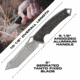 Reapr Javelin Fixed Blade Knife, 5in, 420 Stainless Steel, Satin Stainless, 11011