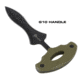 Reapr Push Dagger, 4in, 420 Stainless Steel, Spear Point Blade, Black / OD Green, 11042