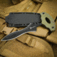 Reapr Push Dagger, 4in, 420 Stainless Steel, Spear Point Blade, Black / OD Green, 11042