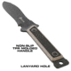Reapr Versa Hori Hori Fixed Blade Knife, 6.5in, 420 Stainless Steel, Black Powdercoated, 11017