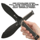 Reapr Versa Hori Hori Fixed Blade Knife, 6.5in, 420 Stainless Steel, Black Powdercoated, 11017