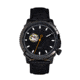 Reign Bauer Automatic Semi-Skeleton Leather-Band Watch, Black, One Size, REIRN6007