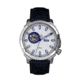 Reign Bauer Automatic Semi-Skeleton Leather-Band Watch, Silver/Blue, One Size, REIRN6003