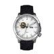 Reign Bauer Automatic Semi-Skeleton Leather-Band Watch, Silver/White, One Size, REIRN6001