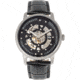 Reign Belfour Automatic Skeleton Leather-Band Watch, Silver/Black, One Size, REIRN3607