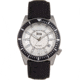 Reign Francis Leather-Band Watch w/Date, Black/Silver, One Size, REIRN6301