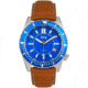 Reign Francis Leather-Band Watch w/Date, Brown/Blue, One Size, REIRN6304
